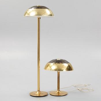 Table lamp and floor lamp, Fagerhults, second half of the 20th century.