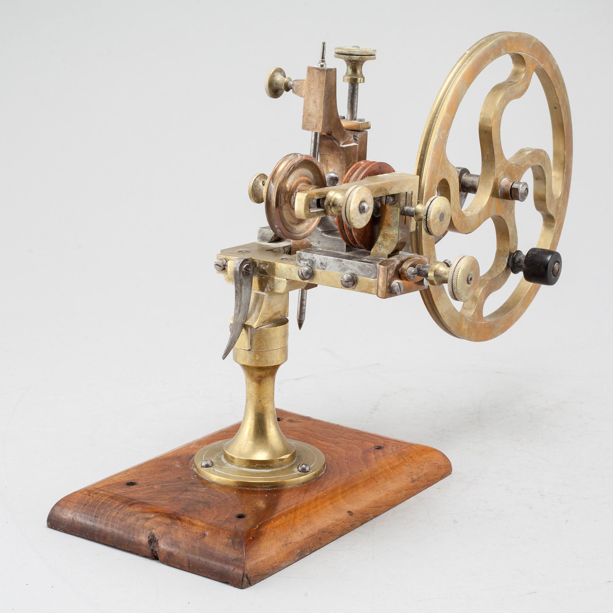 A 19th century watch maker's lathe.