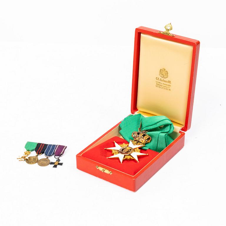 Order of the Vasa, Sweden, Commander's Cross, gold 18k.