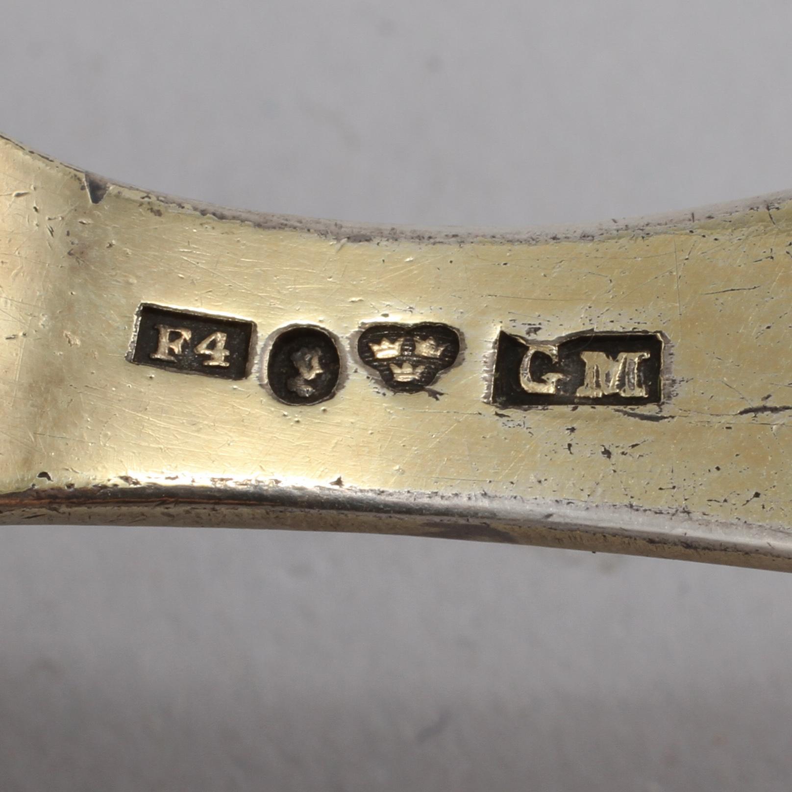 MEDICINSKED, silver, Gustaf Möllenborg, Stockholm, 1836. Vikt 70 g.