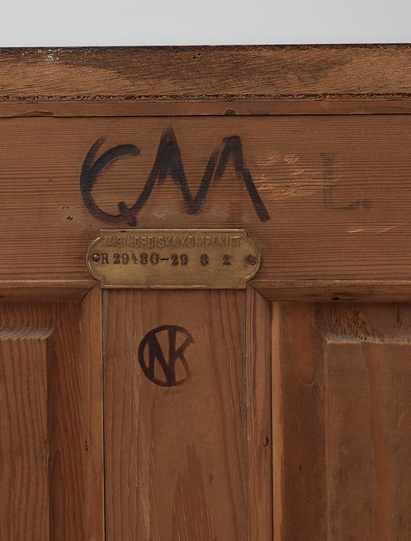 A Carl Malmsten stained birch bureau, Nordiska Kompaniet (NK), Stockholm 1920's.