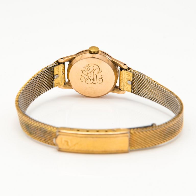 OMEGA wrist watch, manual winding, 14K gold and steel, 20 mm.