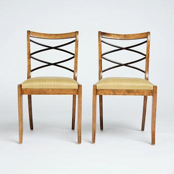 Carl Malmsten, a pair of chairs, Swedish Grace, Svenska Möbelfabrikerna Bodafors, 1920s,.
