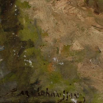 CARL JOHANSSON, olja på pannå. Sign.