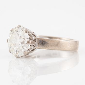 A ring in 18K white gold set with a round brilliant-cut diamond 3.62 ct H vs2.