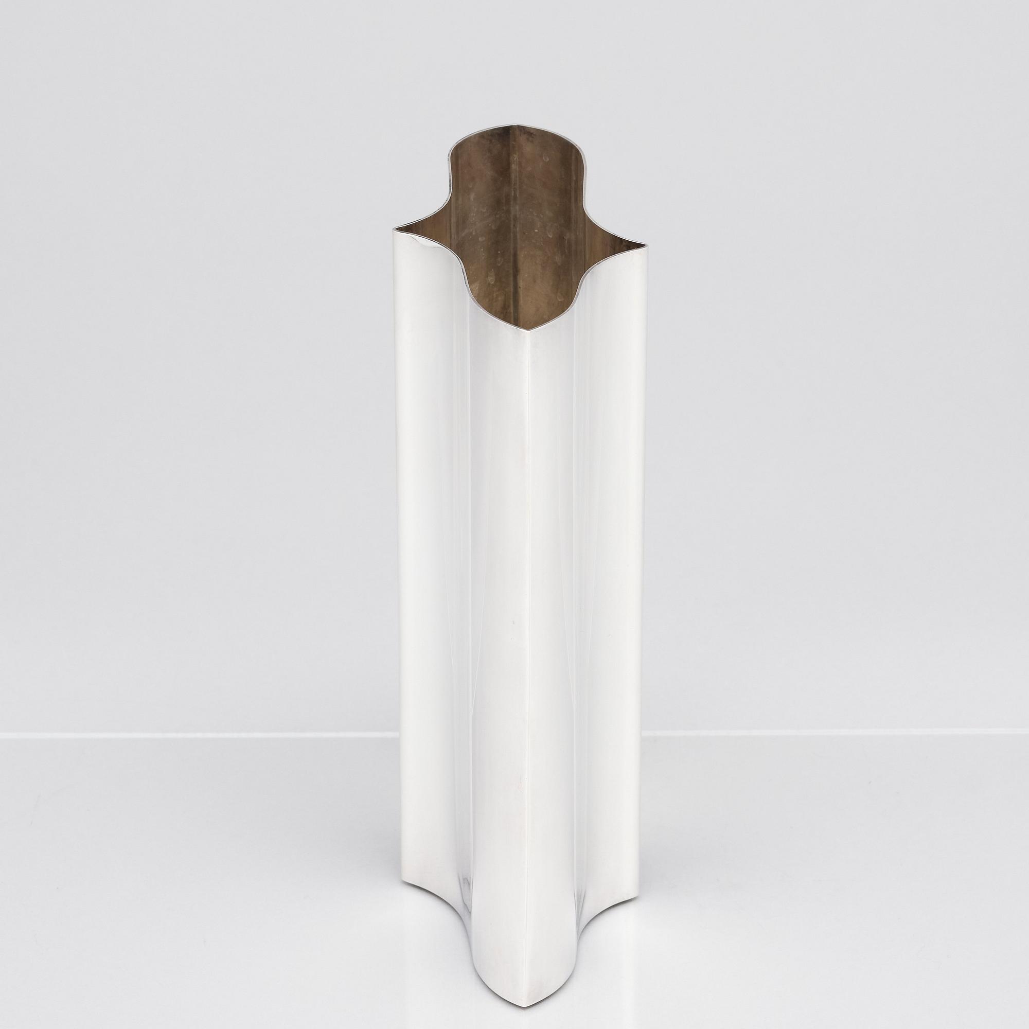 Theresia Hvorslev, a sterling silver vase, Lidköping Sweden 1979.