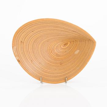 Tapio Wirkkala, A plywood dish signed TW.