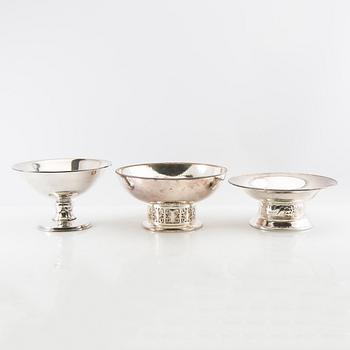 Bowls 3 pcs of silver plate, including GAB, first half of the 20th century.