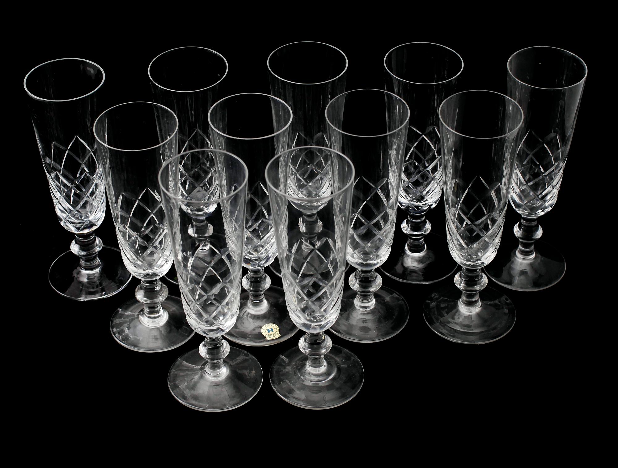CHAMPAGNEGLAS, 11 st, Reijmyre, 1900-talets andra hälft.