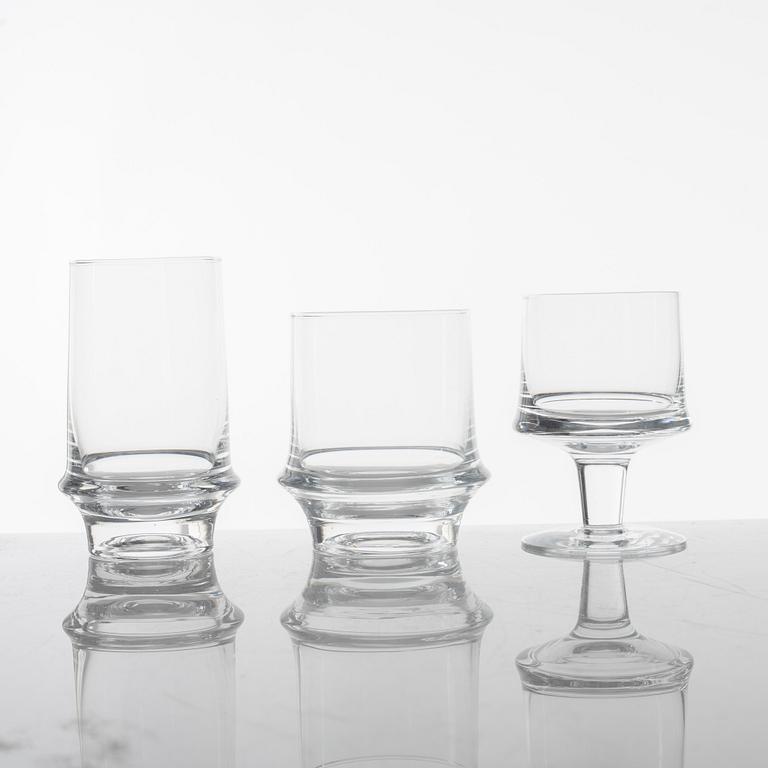 Tapio Wirkkala, glass service, 71 pieces, "Marski", Iittala.