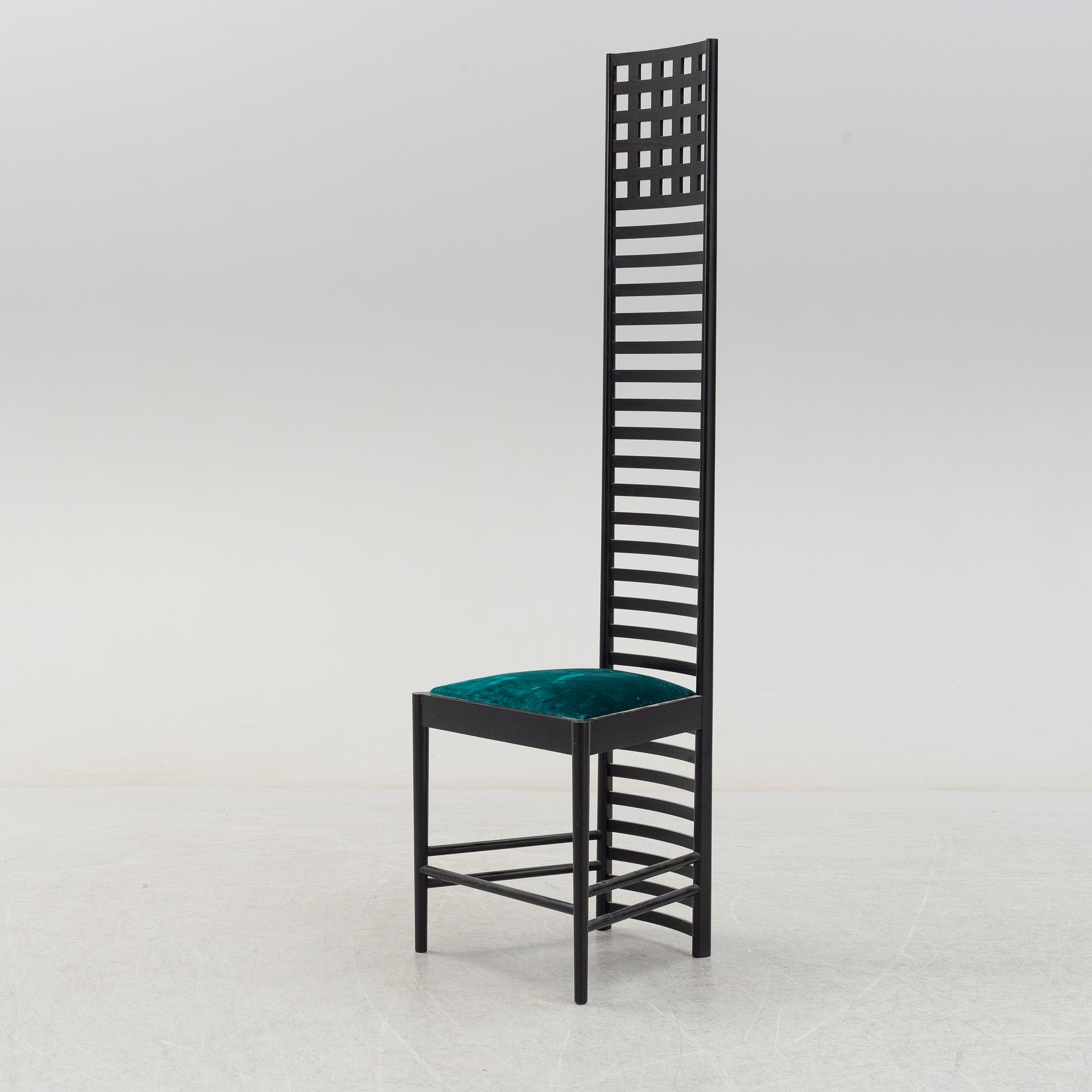 A 'Hill house 1' chair by Charles Rennie Macintosh for Cassina, Italy, designed in 1902, 21st century.