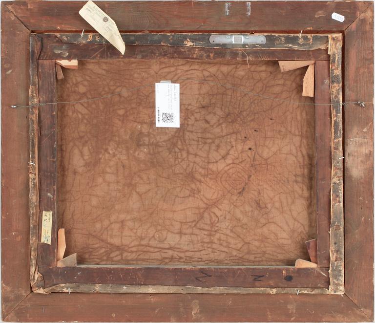 OKÄND KONSTNÄR, olja på duk, 1800-tal. Sign H Enson.