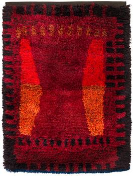 Liisa Ruusuvuori, A rya rug model for the Friends of Finnish Handicraft. Circa 145x110 cm.