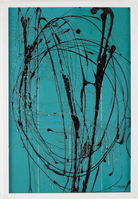 BRITT LUNDBOHM-REUTERSVÄRD, mixed media on panel, signed and dated 1957.