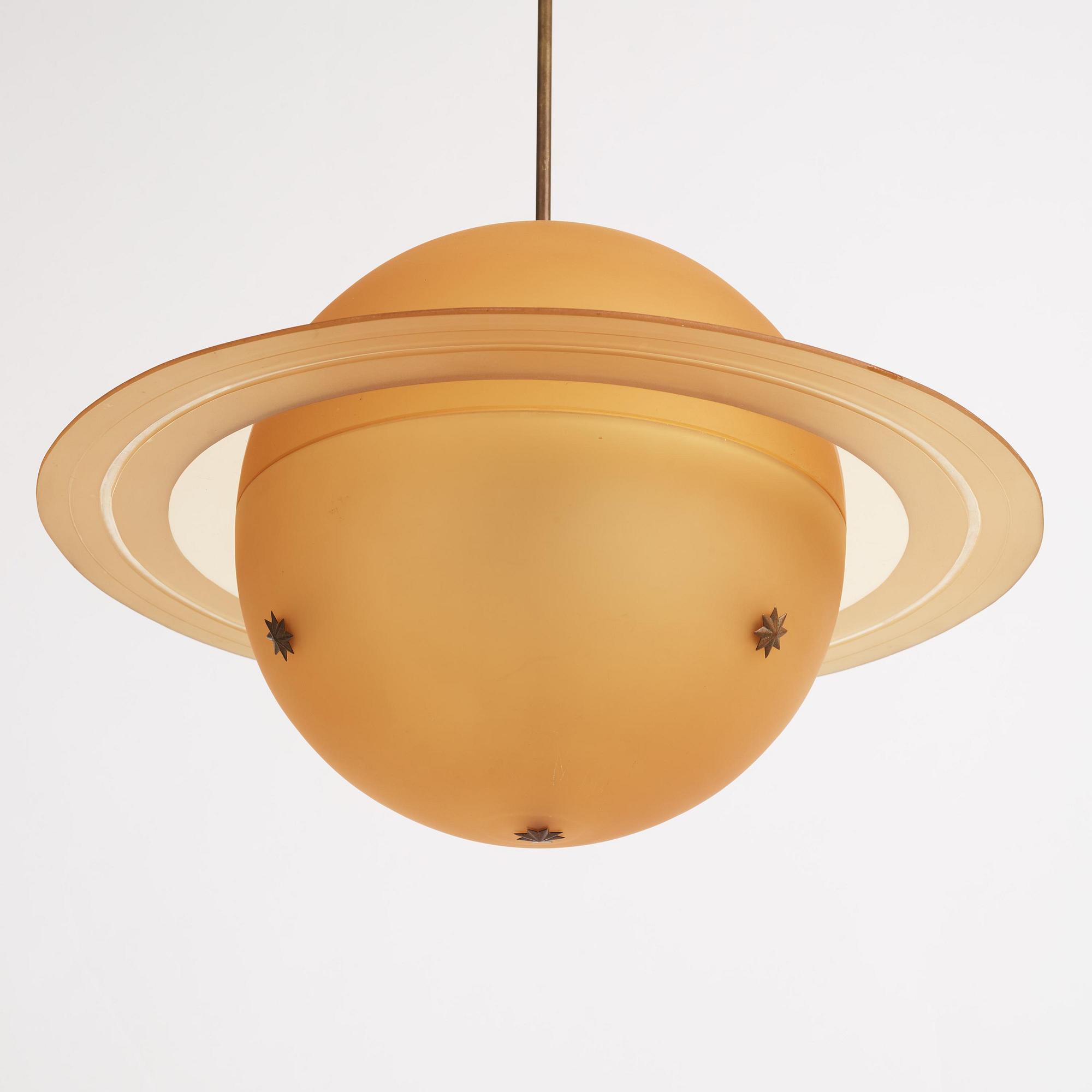 Edward Hald, a rare ceiling lamp, Orrefors, 1930s.