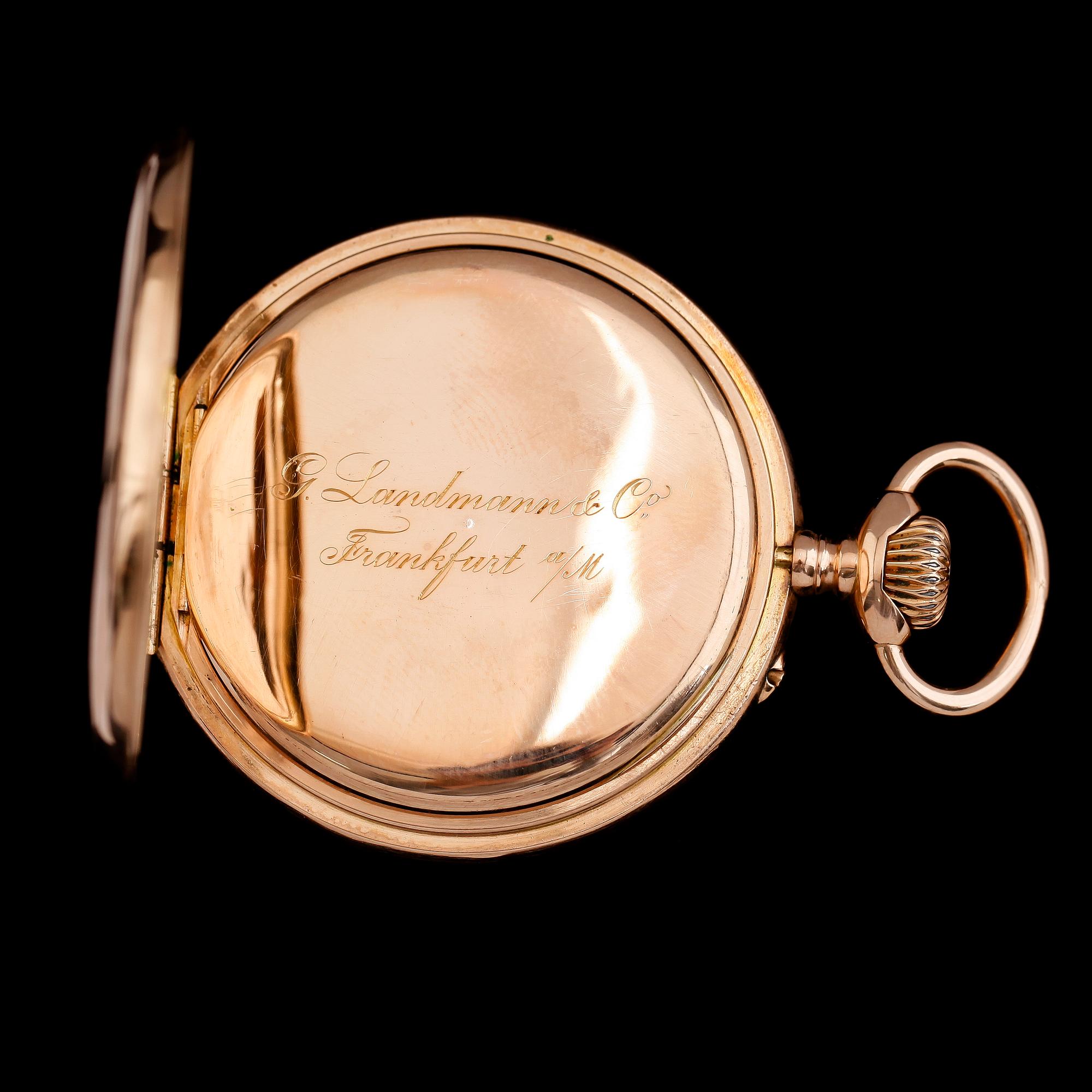 FICKUR, 14K guld, urverket märkt Vacheron & Constantin, 1900-talets första hälft.