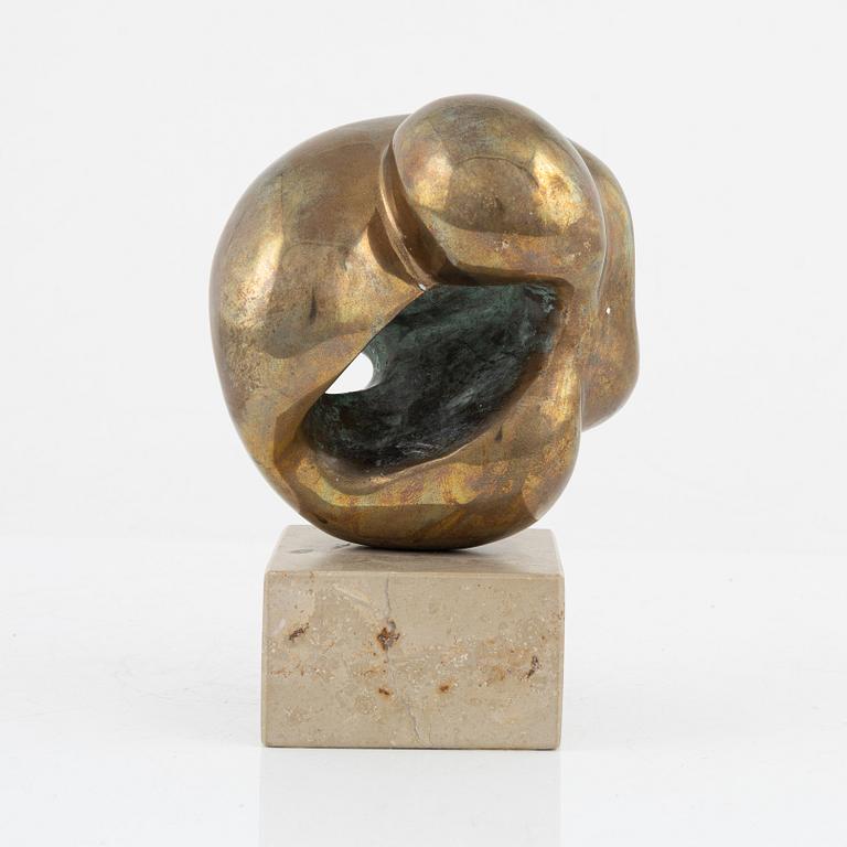 Eva Acking, sculpture. Signed. Bronze, total height 17 cm.