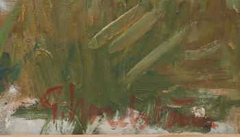 GERHARD NORDSTRÖM, olja på pannå. Signerad.