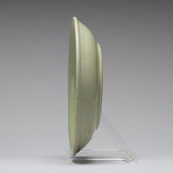 A celadon glazed dish, Ming dynasty (1368-1644).