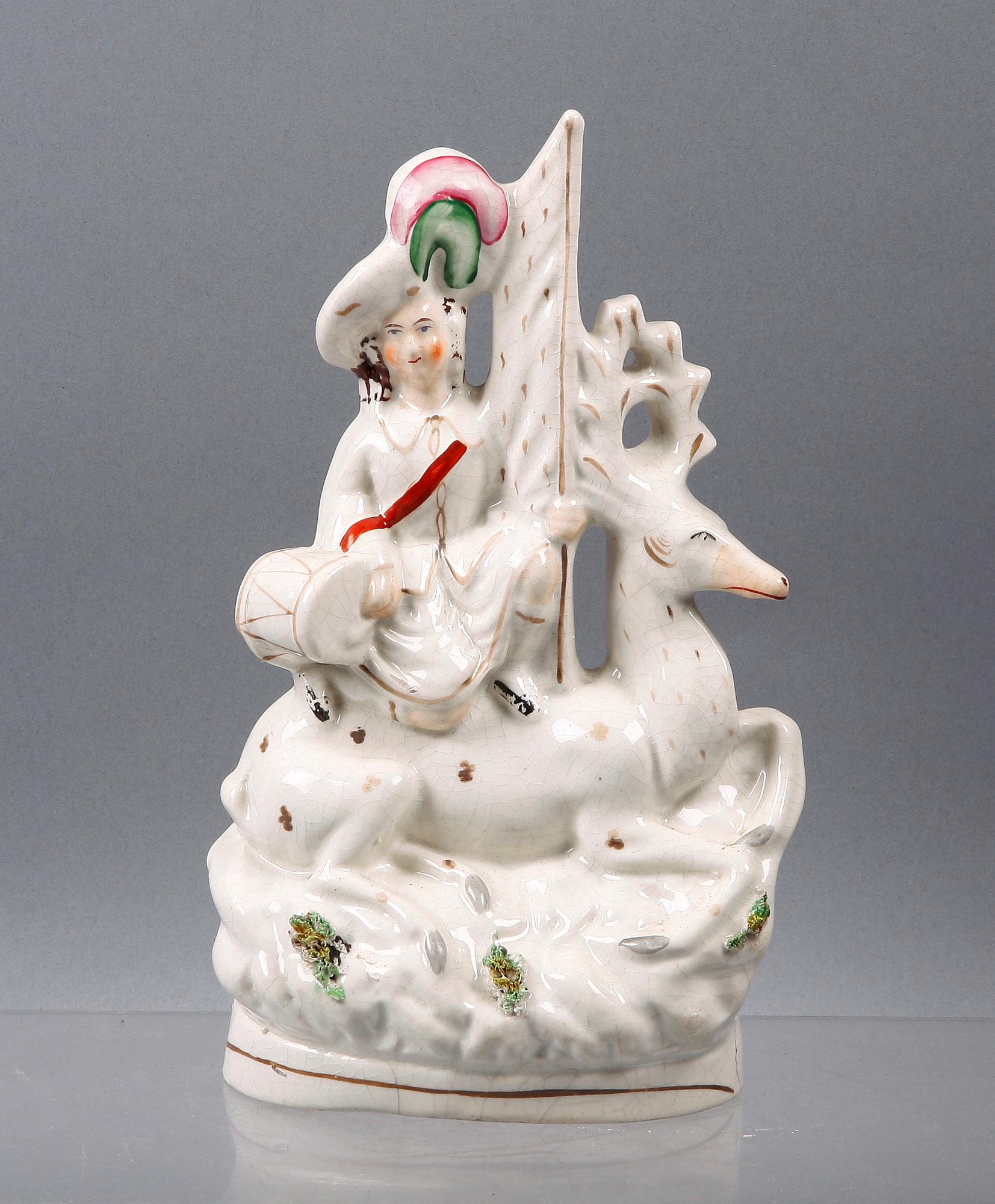 FIGURIN, flintgods. Staffordshire, England. 1800-tal.