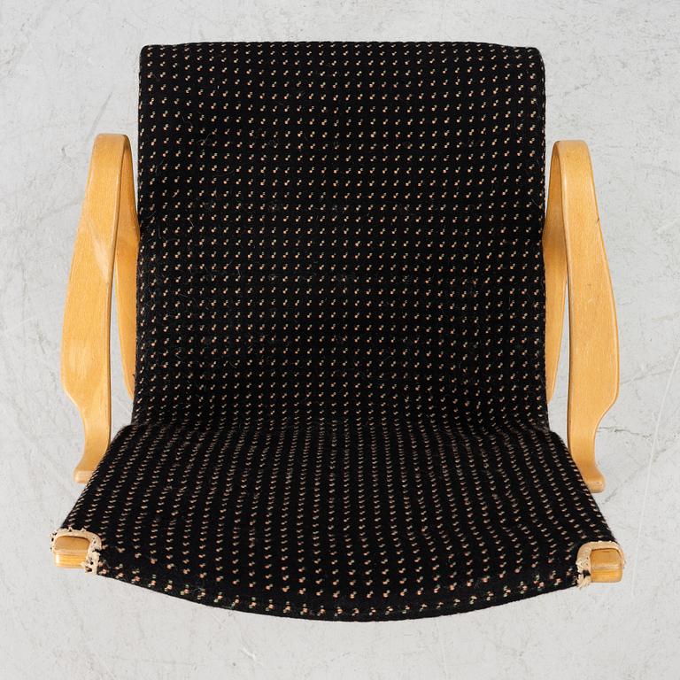 Bruno Mathsson, armchair, "Mina", Mathsson International, second half of the 20th century.