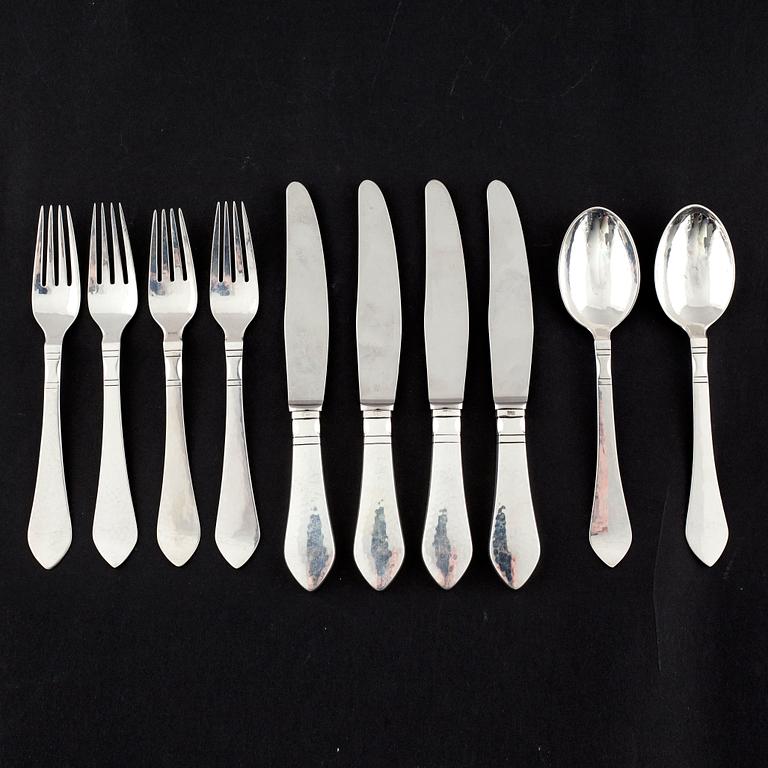 ten silver cutlery.