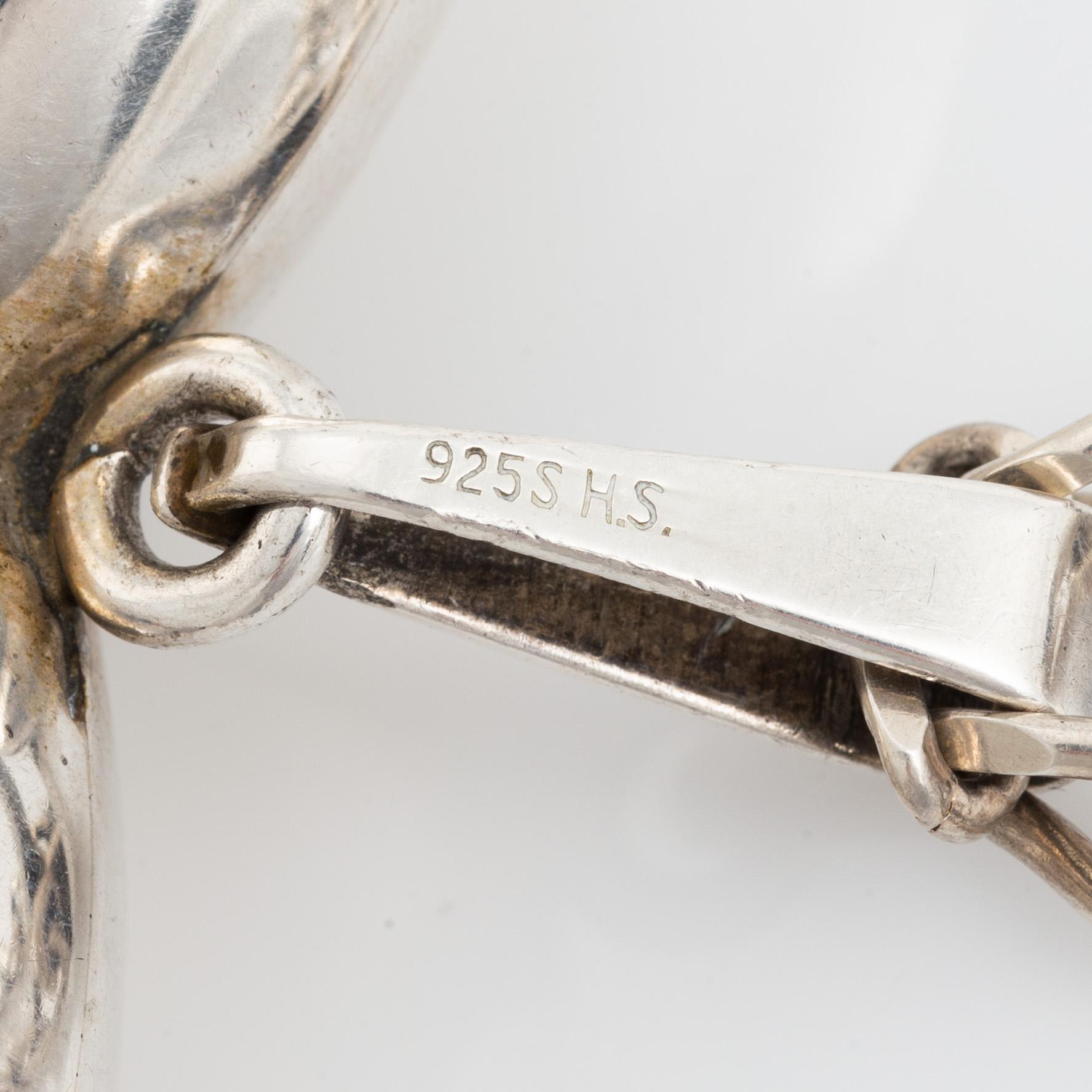 Hermann Siersbol, sterlingsilver large heart necklace, Denmark.