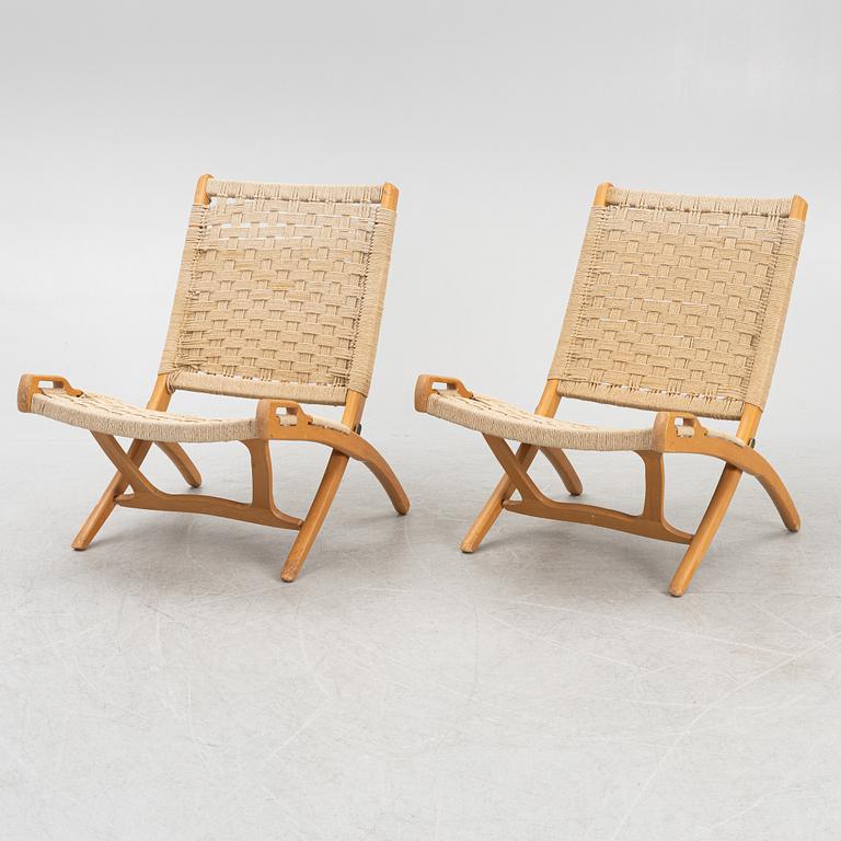 Ebert Wels, folding chairs, a pair, Yugoslavia, 1960s.