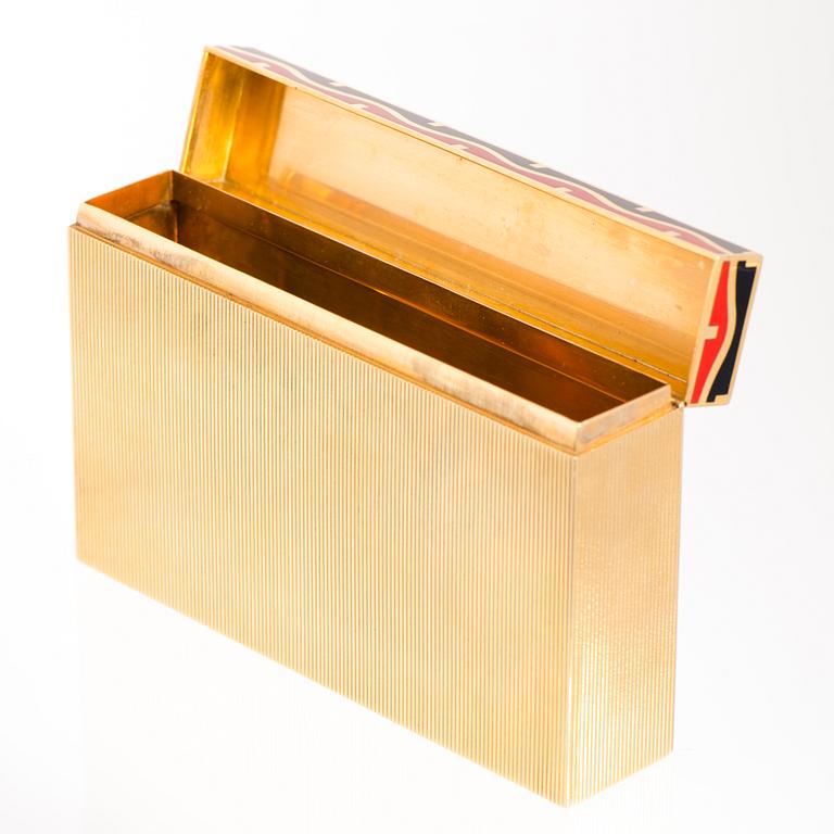 VAN CLEEF & ARPELS ETUI, 18K guld, emalj, ca 1930-tal.
