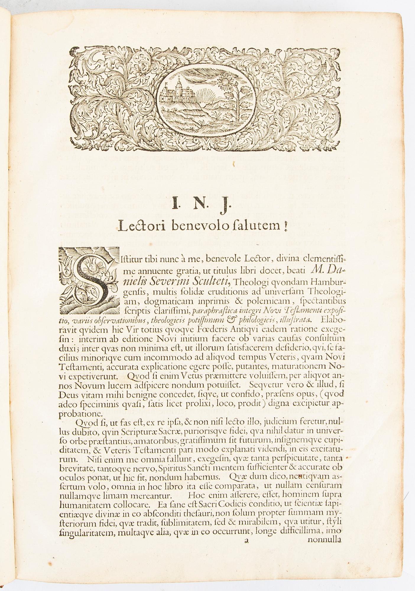 Daniel Severin Scultetus, book, 'Danielis Severini Sculteti Theologi quondam Hamburgensis celeberrimi..., Lünenburg 1726.