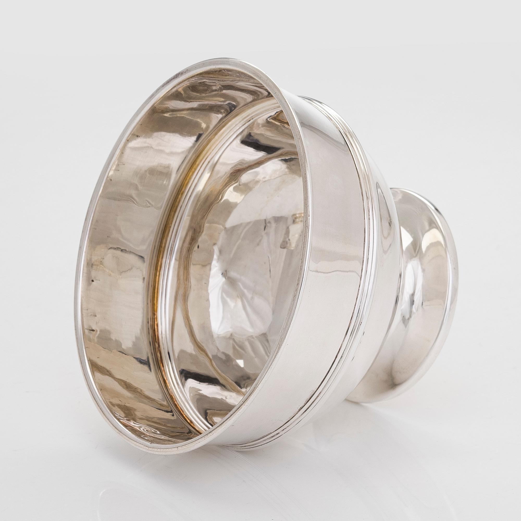 Skål på fot, sterling silver, Blow & Co London England 1905.