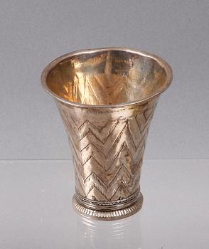 BÄGARE, silver, Arvid Castman, Eksjö 1807. Ca 55 gr.