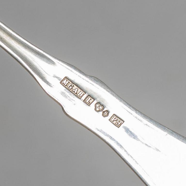 Eric Löfman, cutlery set, 28 pieces, silver, “Uppsala”, KG Markströms, Uppsala and Lidköping, some 1965.