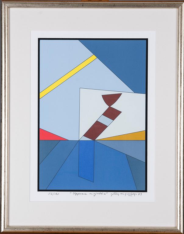 GÖRAN AUGUSTSON, serigrafi, signerad, daterad 93 och numrerad 56/120.