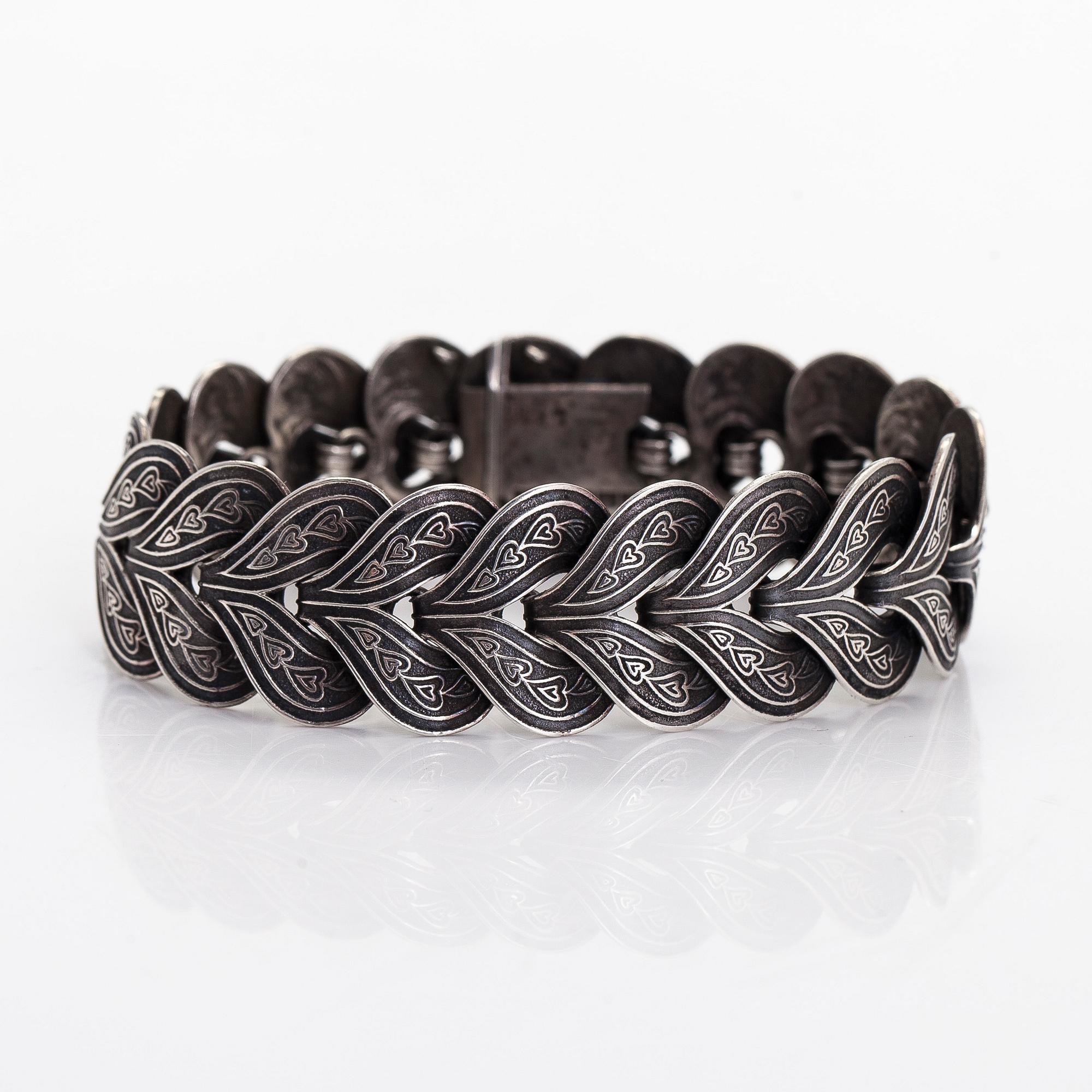Bracelet, silver, A. Tillander, Helsinki 1940.