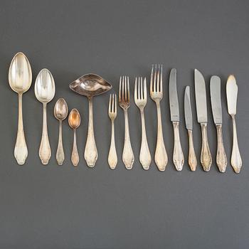 132 pcs of silver cutlery, 1930's.