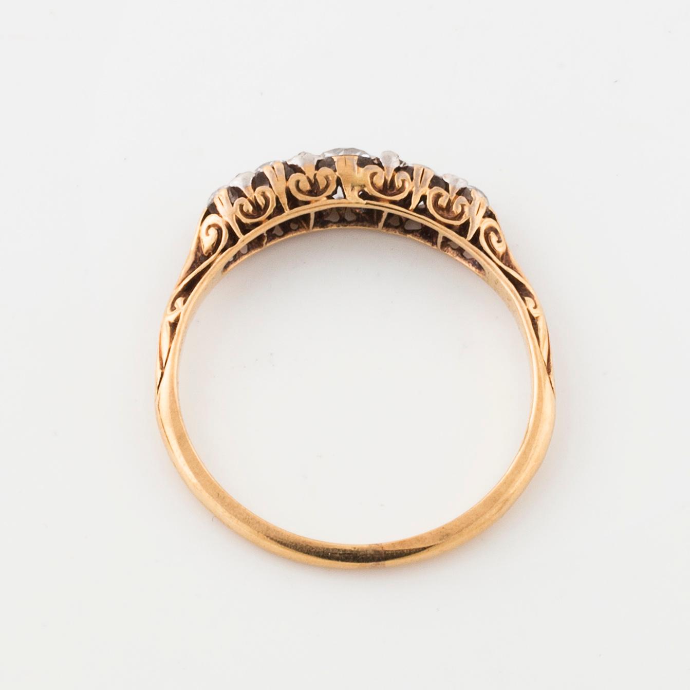A old cut diamond ring.
