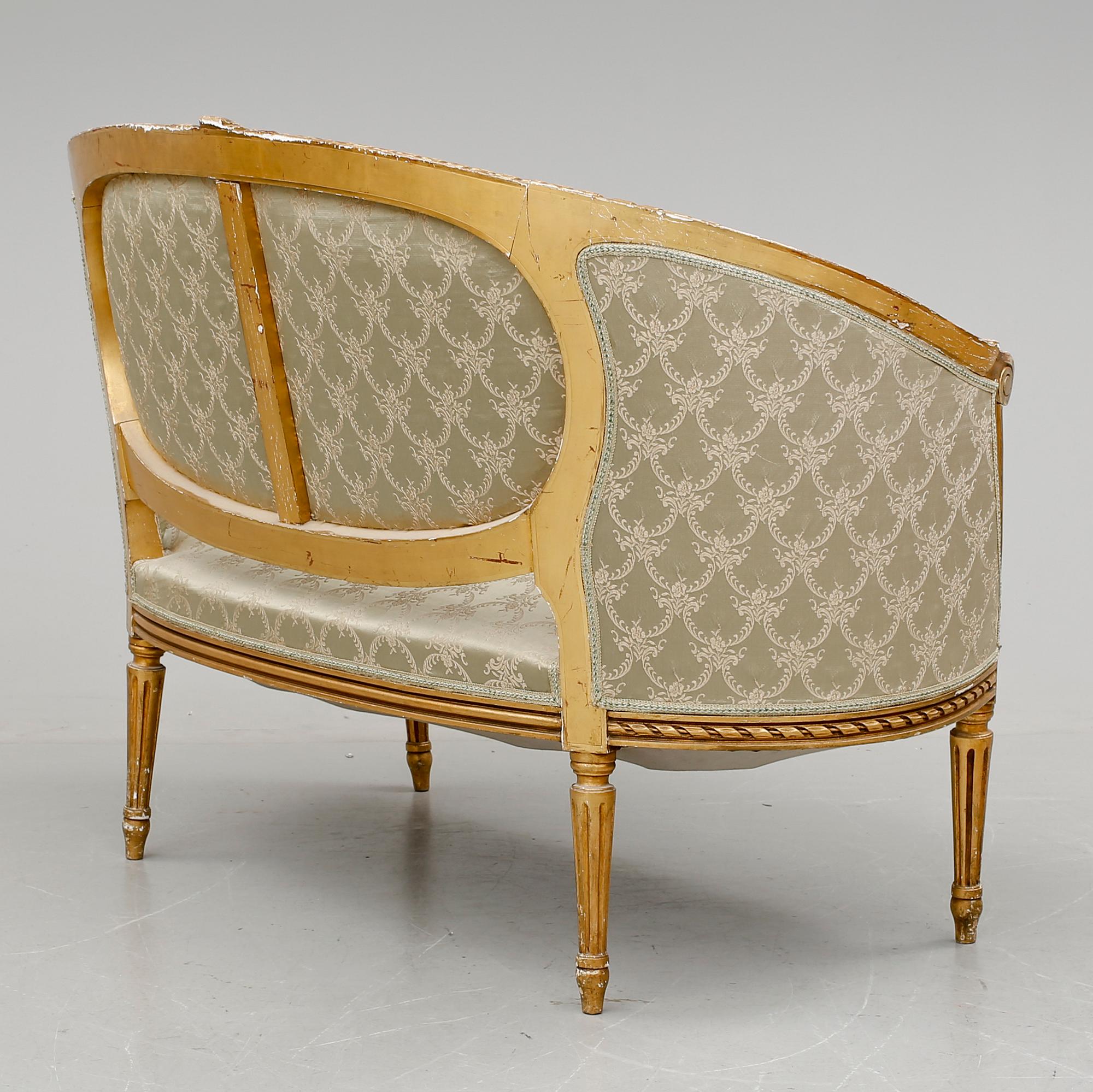 SOFFA, sk badkarsmodell, gustaviansk stil, tidigt 1900-tal.