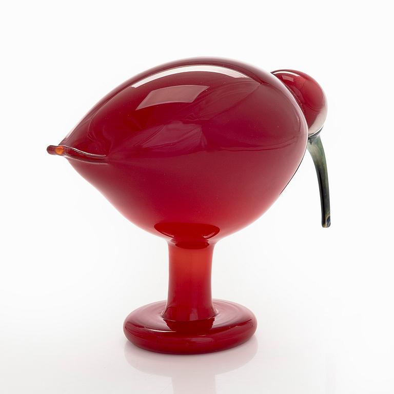 Oiva Toikka, glasfågel, signerad O. Toikka Nuutajärvi.