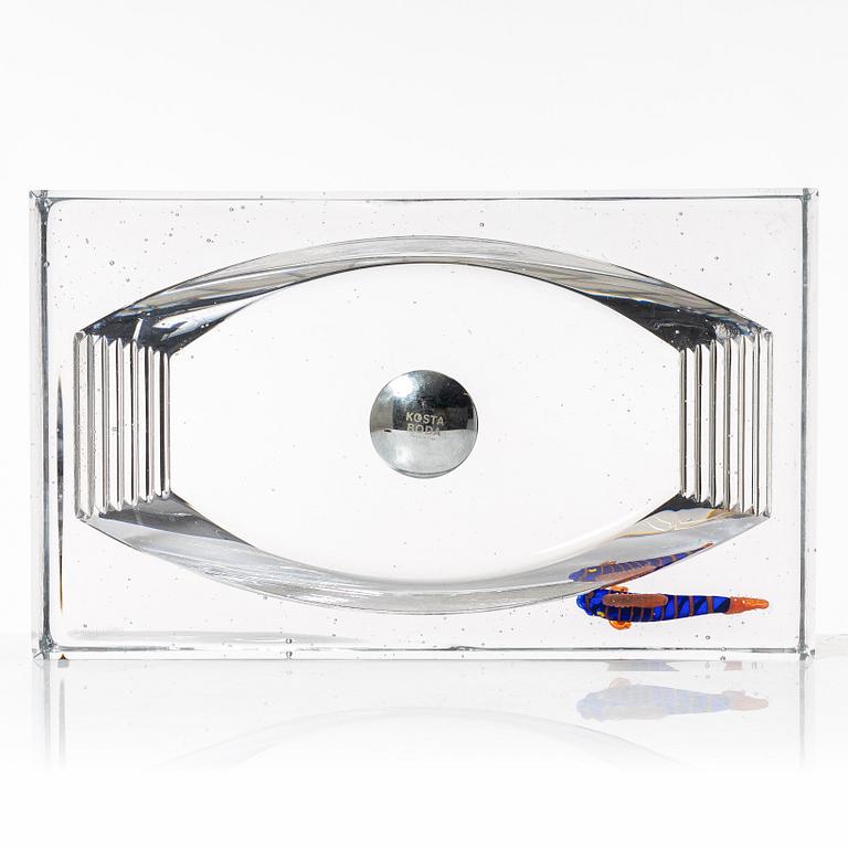 Kjell Engman, handfat, glas, "Lagoon", Kosta Boda.