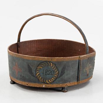 Förningskorg, Hälsingland, daterad 1820.
