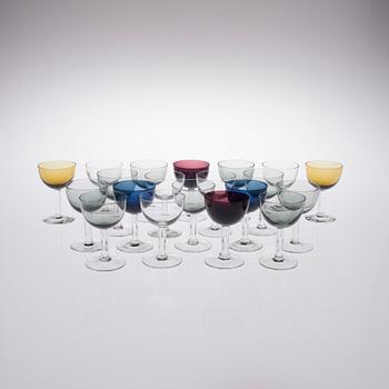 SAARA HOPEA, LIKÖRGLAS, 20 st, glas, "1125", Nuutajärvi.