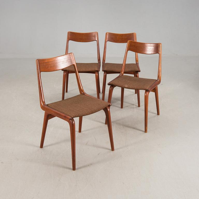 MATGRUPP, 5 delar "Boomerang". Design Alfred Christensen för Slagelse möbelverk, Danmark. 1960-tal.