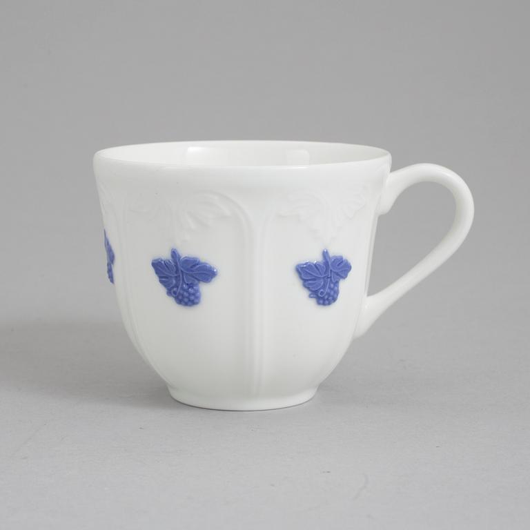 KAFFEKOPPAR, 6 st, porslin, "Blå Blom" Rörstrand.