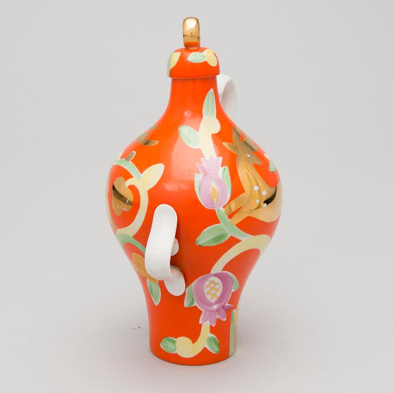 A 13-piece porcelain vodka set by Dulevo, USSR, second half of 20th Century.