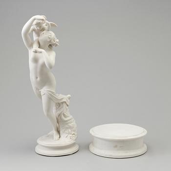 A parian sculpture with stand, Gustafsberg, 1920's.