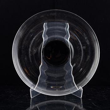 Simon Gate, a glass dish model "GU 113", Orrefors, 1930's.