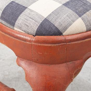 Stolar,ett par, 1700-talets mitt, Senbarock / tidig Rokoko.