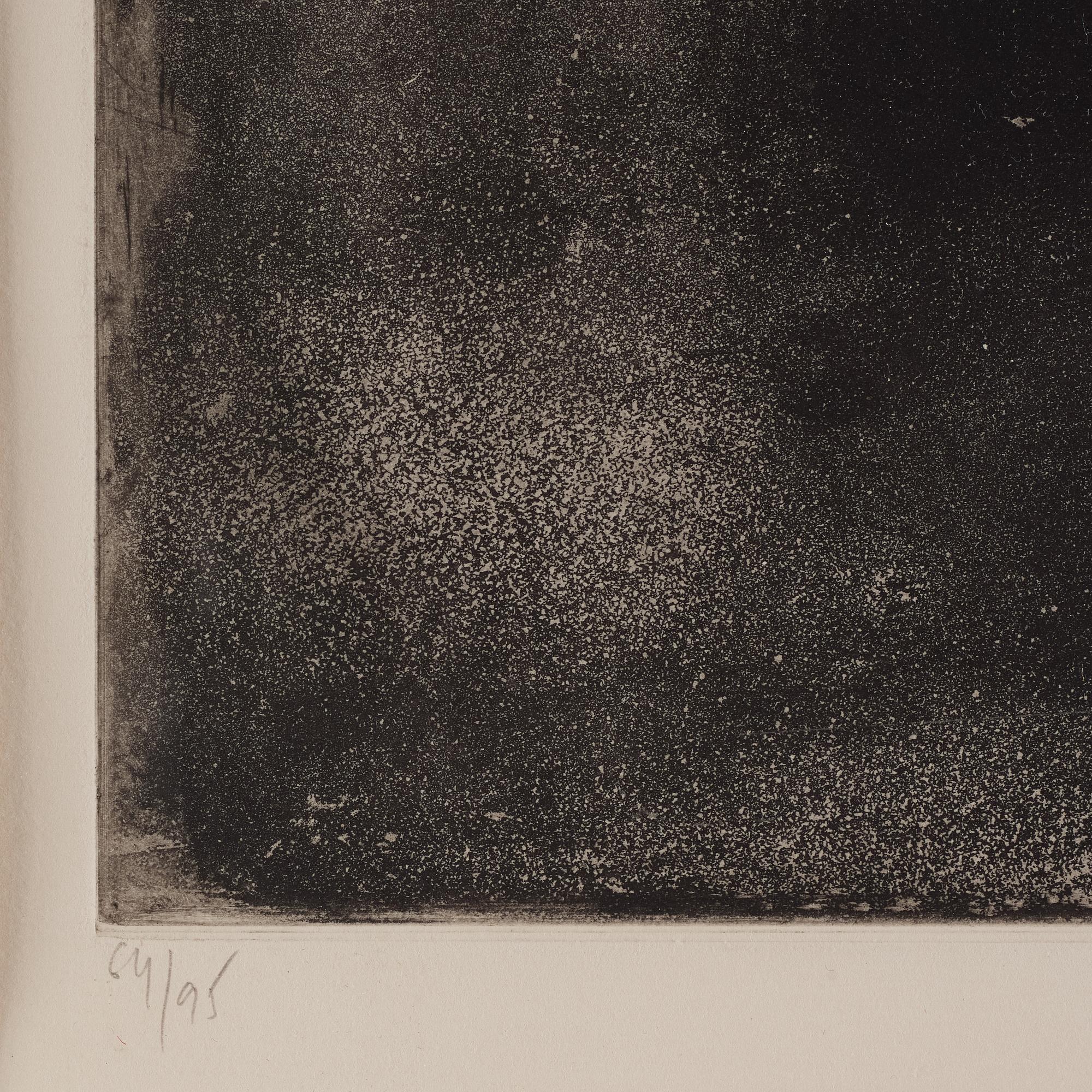 Johnny Friedlaender, färgetsning, signerad och numrerad 64/95.