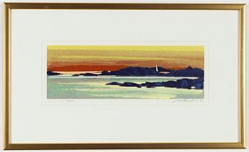 Roland Svensson,  lithograph in colors, signed, dated -88 and numbered 44/210.
